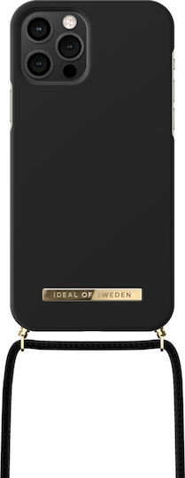 iDeal Of Sweden Back Cover Plastic with Strap Jet Black (iPhone 12 / 12 Pro)