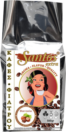 Santos Extra Filter Coffee Aromatic Hazelnut Hazelnut Whole Beans 500gr