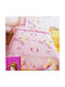 VS Home Σετ Σεντόνια Μονά Βαμβακερά Princess Ροζ 155x260cm 3τμχ