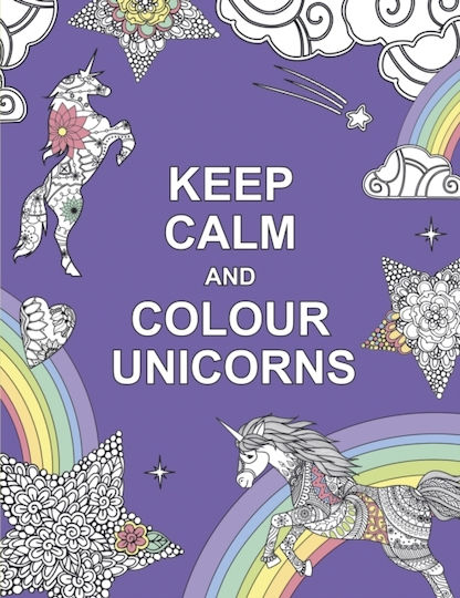 Carte de Colorat Keep Calm și Colorat Unicorns Carte de Colorat Keep Calm și Colorat Unicorns