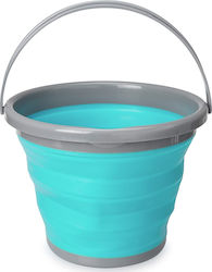 Navaris Foldable Mop Bucket Silicone Capacity 10lt Blue