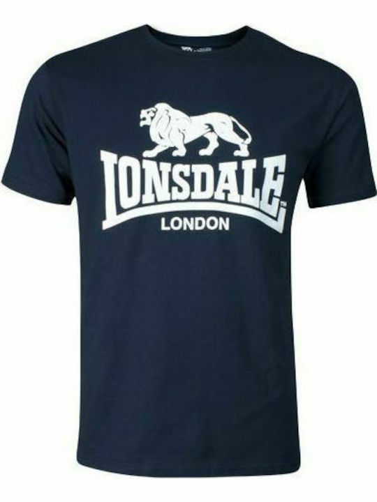 Lonsdale GOTS Men's T-Shirt with Logo Navy Blue