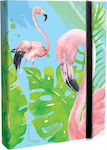 Diakakis Flamingo Notebook Ruled with Elastic Multicolour