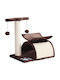 Pawhut Scratching Post Cat Trees Brown 2 levels 40x30x43cm