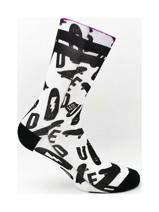 Noho Airlite Dude Patterned Socks White