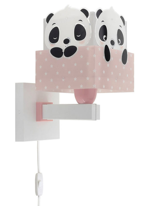 Ango Led Plastic Kids Wall Light Panda Pink