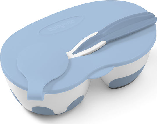 Babyono Babyono Kinderteller-Set Be Active aus Kunststoff Blau 2 Stück