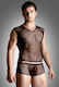 Softline Net Set Shirt & Thong Black