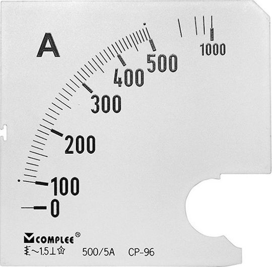 Adeleq Semnalizare Clădiri Industriale Plăcuțe indicator pentru ampermetre 500/5A 11-45007
