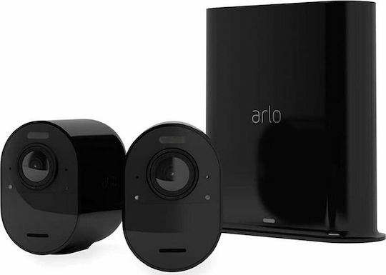 Arlo Surveillance System Ultra 2 2 Wireless Cameras IP 8MP with Control Hub