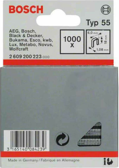 Bosch 2609200223 Скоби 6x1.08x16мм Тип 55 1000бр