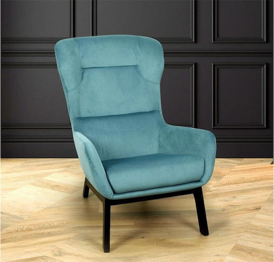 Μπερζέρα 67.5x89x96cm Πετρόλ
