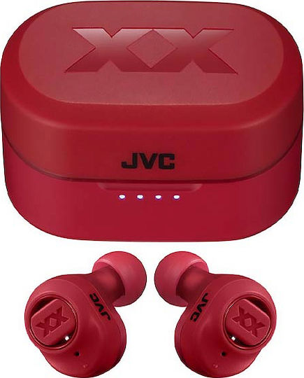 JVC HA-XC50T In-ear Bluetooth Handsfree Căști cu Carcasă de Încărcare Roșu