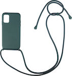 Sonique Carryhang Umschlag Rückseite Silikon 0.5mm Dark Green (Galaxy A31)