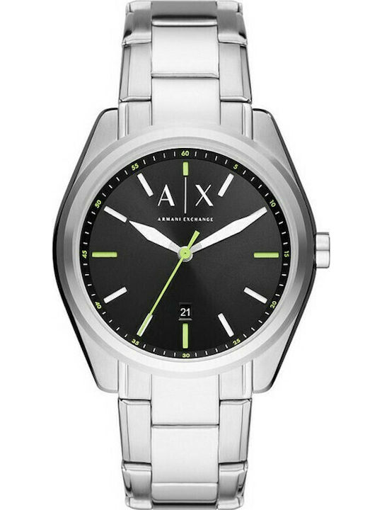 Armani Exchange Giacomo Ceas Bărbați 43mm Baterie Cu Brățară Argintie Din Oțel Inoxidabil