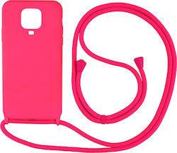 Sonique Carryhang Umschlag Rückseite Silikon 0.5mm Fuchsie (Redmi Note 9S / 9 Pro / 9 Pro Max)