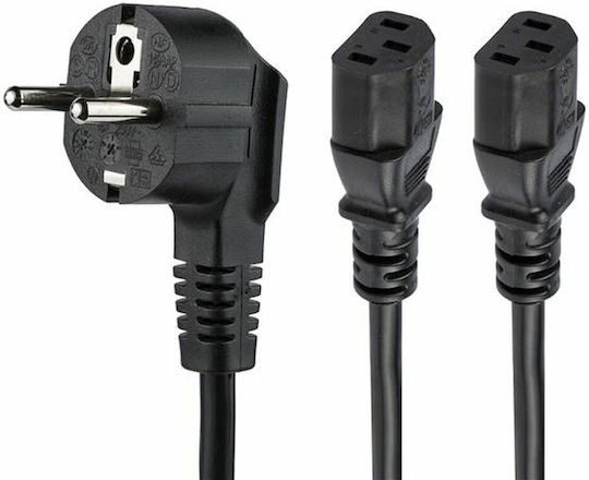 StarTech Schuko - IEC C13 Cable 2m Μαύρο PXT101YEU2M