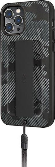 Uniq Heldro Back Cover Plastic Charcoal Camo (iPhone 12 / 12 Pro)