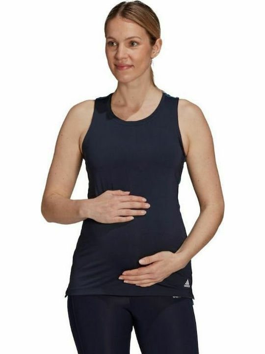adidas Aeroready Designed 2 Move Αθλητική Μπλούζα Εγκυμοσύνης Navy Μπλε