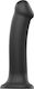 Strap On Me Silicone Dual Density Bendable Dildo Medium Ρεαλιστικό Dildo με Βεντούζα Black 18cm