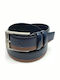 Men's Belt from Artificial Leather Blue / Taba