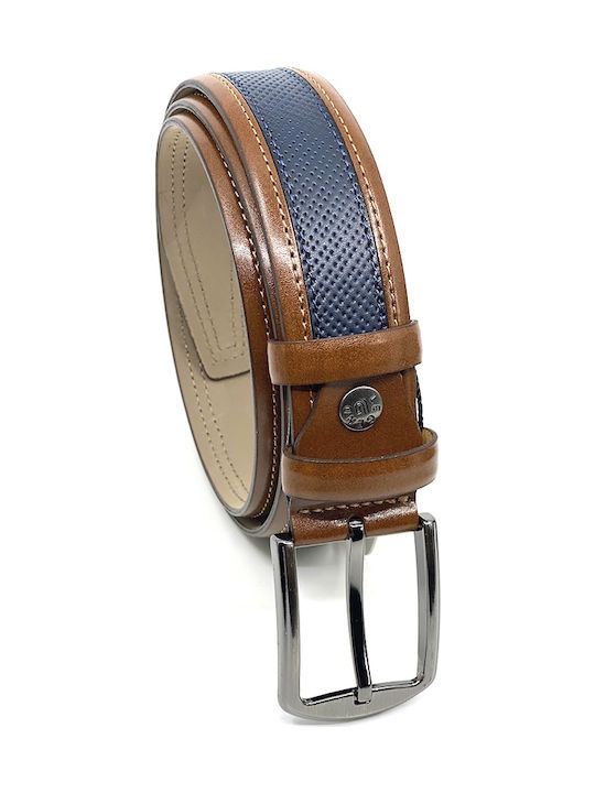 Legend Accessories Men's Leather Belt Μπλε / Ταμπά