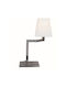 Zambelis Lights Metal Table Lamp for Socket E27 with White Shade and Silver Base