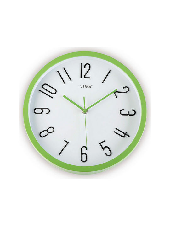 BigBuy Wall Clock Plastic Green Ø30cm