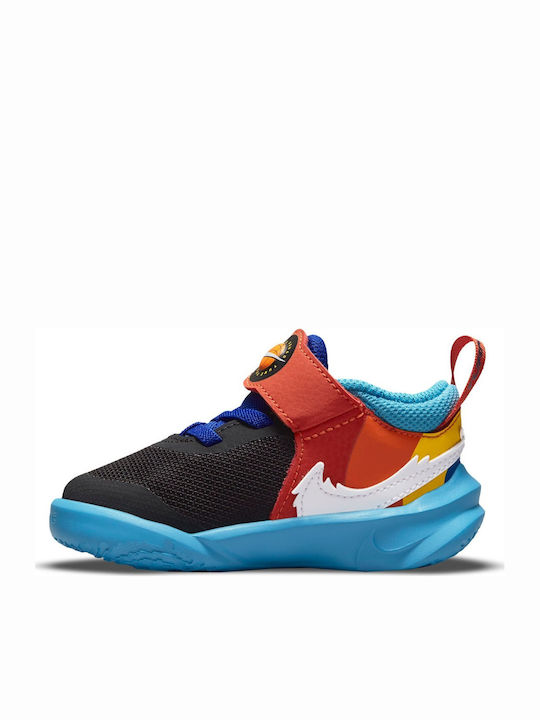 Space Jam A Legacy Детски спортни обувки с Велкро Черни / Хипер Сини / Оранжеви / Бели