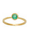 18K Gold Ring with Emerald REM082