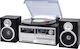 Trevi TT 1072 DAB TT1072 Turntables with Preamp and Built-in Speakers Black