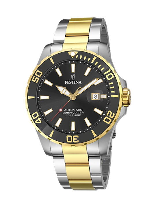 Festina Diver Men's Watch 44mm Automatic with Metal Bracelet