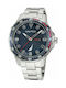 Nautica Coba Lake Watch Battery with Blue Metal Bracelet