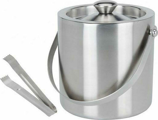 Excellent Houseware Παγοδοχείο Από Ανοξείδωτο Ατσάλι 1.5lt Με Τσιμπίδα A12400310