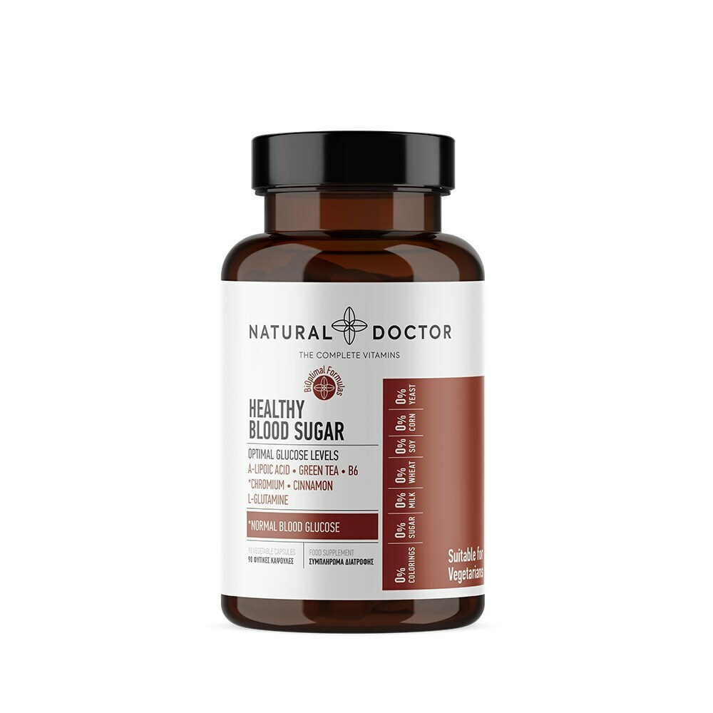 Natural Doctor Healthy Blood Sugar Ειδικό Συμπλήρωμα Διατροφής 90 φυτικές κάψουλες