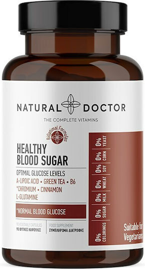 Natural Doctor Healthy Blood Sugar Ειδικό Συμπλήρωμα Διατροφής 90 φυτικές κάψουλες