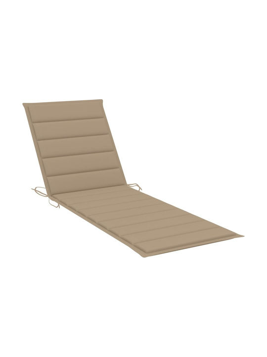 vidaXL Sun Lounger Cushion Beige 200x70cm.