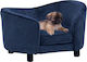 vidaXL Βελουτέ Elevated Dog Bed Blue 69x49cm. 171023