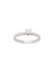 Diamond Jools LR402 Μονόπετρο από Λευκόχρυσο 18Κ με Διαμάντι