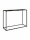 Console Table Metal with Glass Surface Μαύρη L100xW35xH75cm