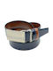 P.U. LEATHER DOUBLE FACE BELT BLUE WITH TABBY 2021-A