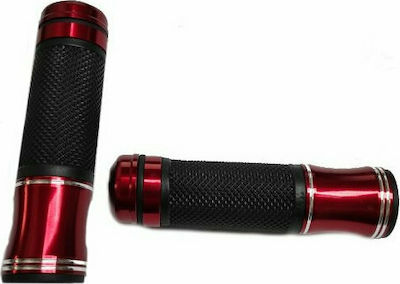 Xinli Motorcycle Grips with Handlebar Counterweights XL-280 in Red Colour