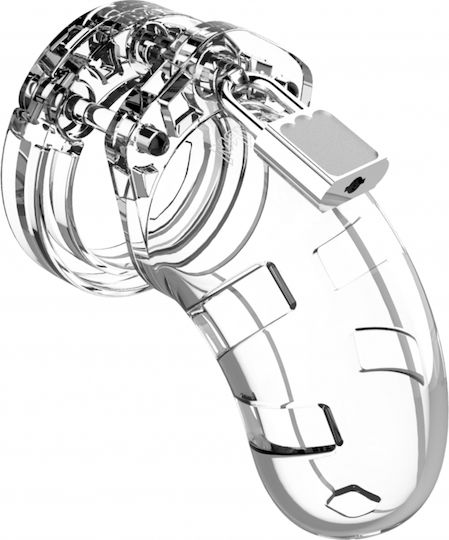 Shots ManCage Model 13 Chastity 2.5" Cock Cage Peniskäfig in Transparent Farbe