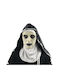 Carnival Mask Full Face Nun with Scarf