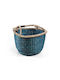 Soulworks Decorative Basket Wicker with Handles Blue 30x30x18cm