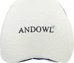 Andowl Clip Leg Leg Separator Pillow with Memory Foam White Q-TD10