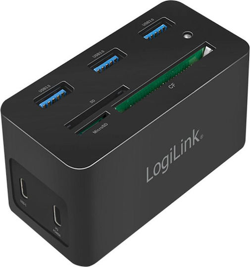 LogiLink USB-C Docking Station με HDMI 4K PD Ethernet Μαύρο (UA0370)