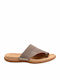 03700 Leather Women's Flat Sandals Anatomic in Gray Color