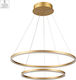 Home Lighting Pendant Light LED Suspension with Warm White Light Gold