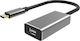 Powertech Μετατροπέας USB-C male σε mini DisplayPort female Γκρι (PTH-058)